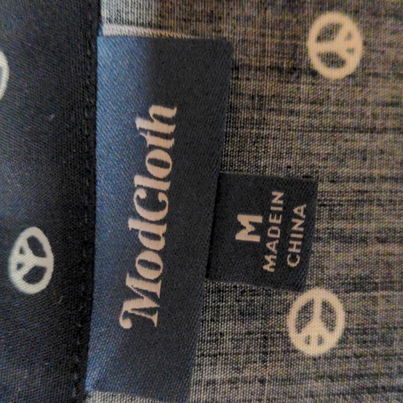 ModCloth Peace Sign Dress Medium - Picture 5 of 9